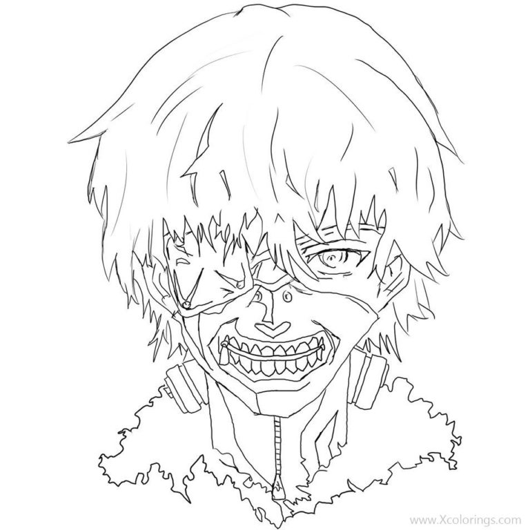 Tokyo Ghoul Coloring Pages Touka Kirishima - XColorings.com