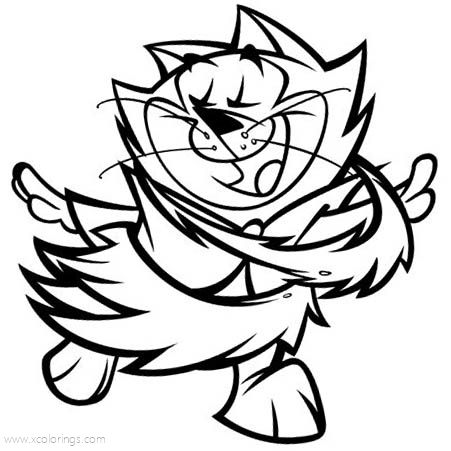 Top Cat Coloring Pages Benny is Dancing - XColorings.com