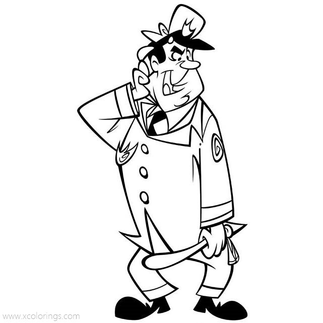 Free Top Cat Coloring Pages Officer Dibble printable