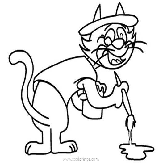 Top Cat Coloring Pages Top Cat is Painting - XColorings.com