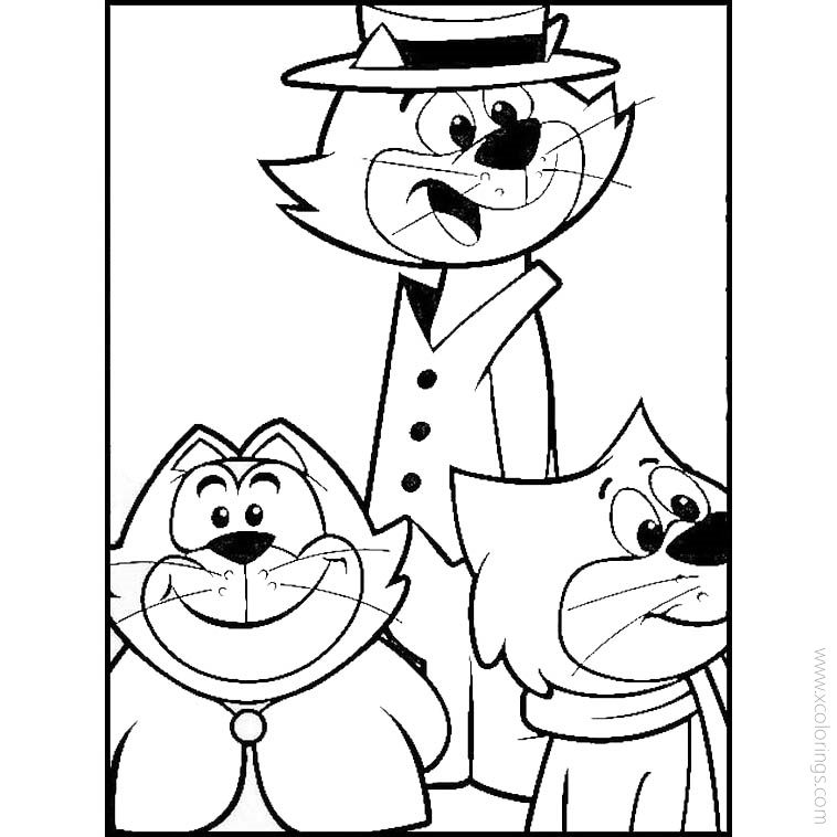 Free Top Cat Coloring Pages with Benny and Fancy Fancy printable