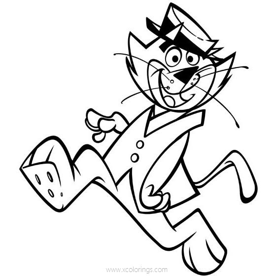 Top Cat is Dancing Coloring Pages - XColorings.com