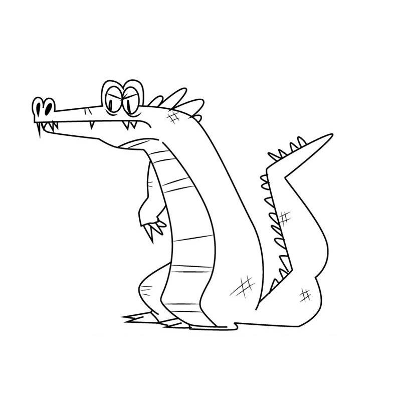 Free Total Drama Coloring Pages Alligator printable