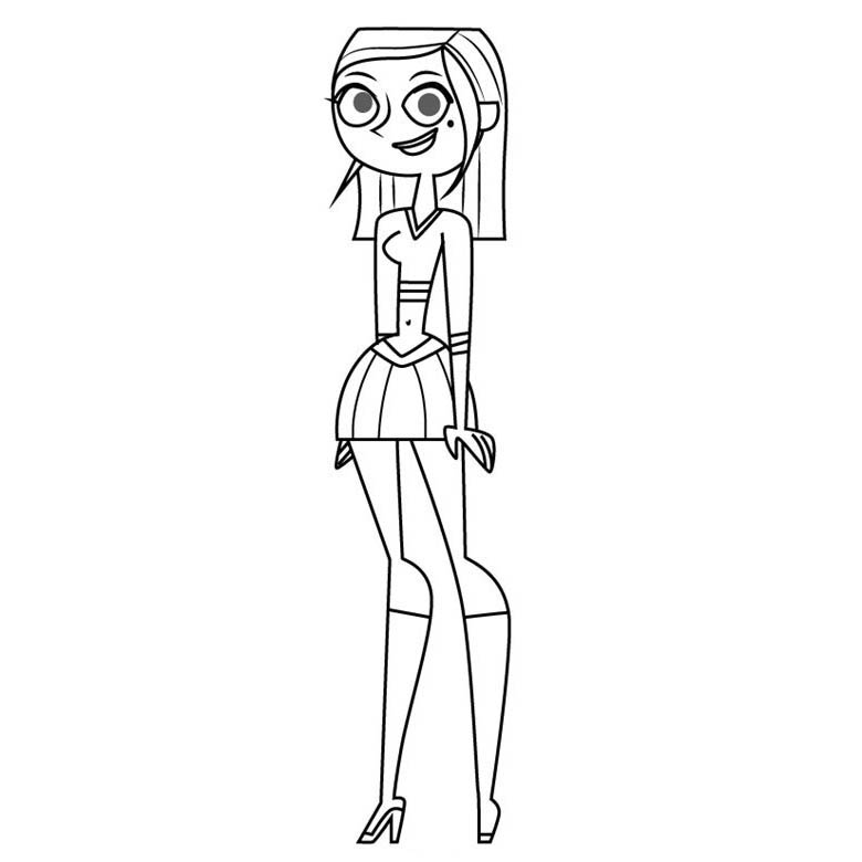 Free Total Drama Coloring Pages Amy printable