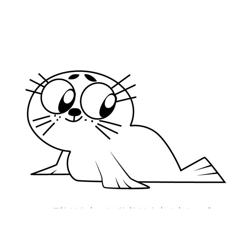 Free Total Drama Coloring Pages Baby seal printable