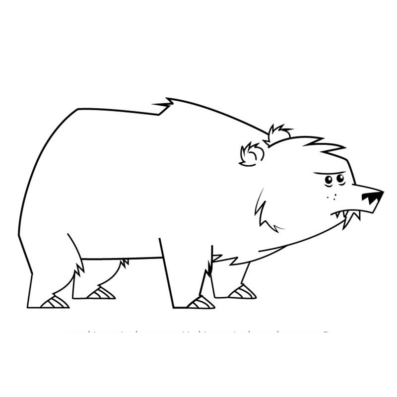 Free Total Drama Coloring Pages Bear printable
