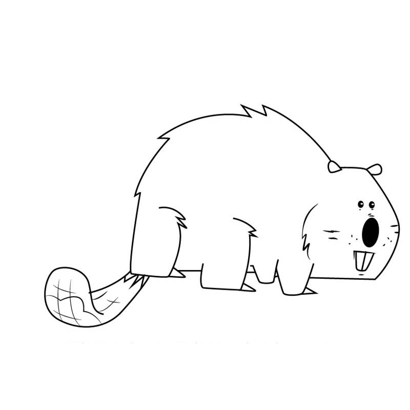 Free Total Drama Coloring Pages Beaver printable