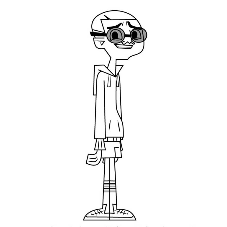 Free Total Drama Coloring Pages Cameron printable