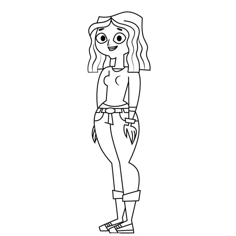 Free Total Drama Coloring Pages Carrie printable