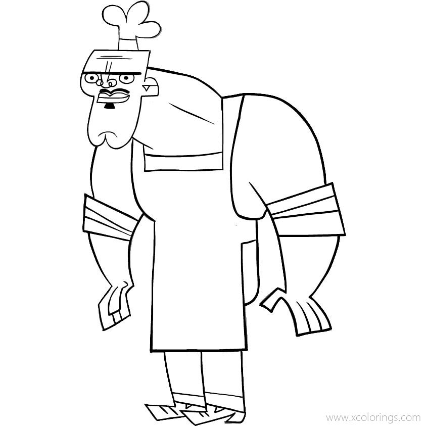 Free Total Drama Coloring Pages Chef Hatchet printable