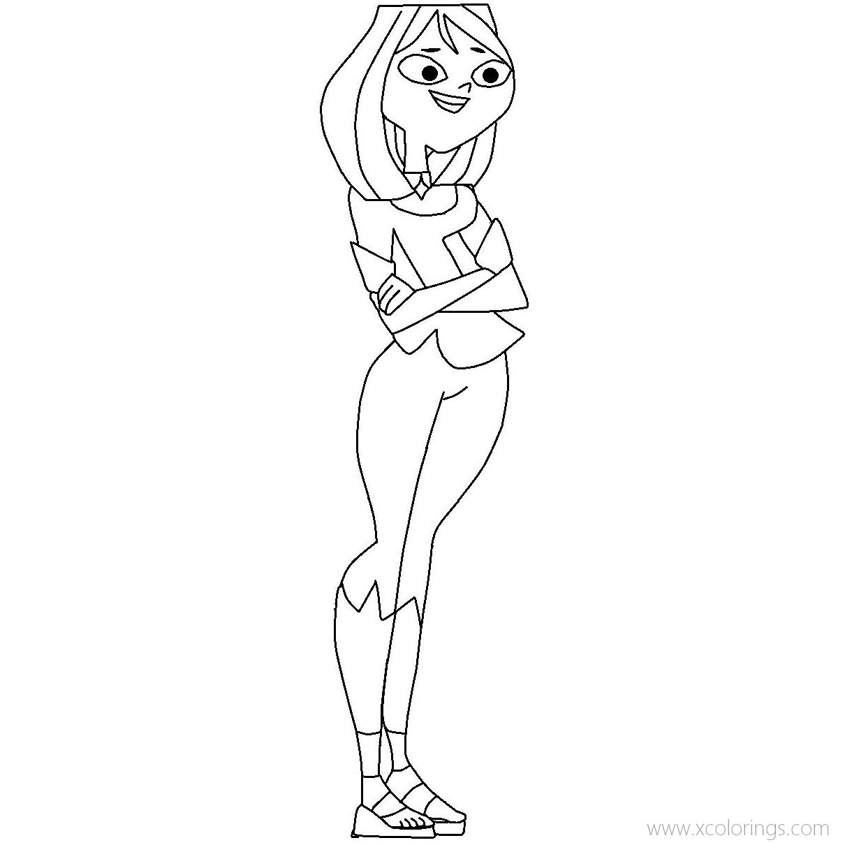 Free Total Drama Coloring Pages Courtney By TheWritingGamer printable