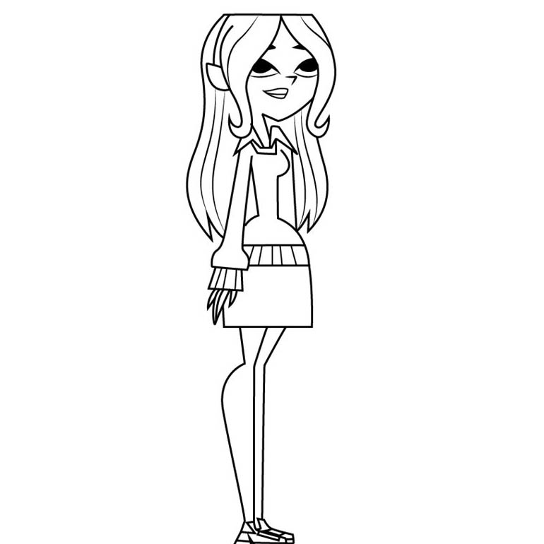 Free Total Drama Coloring Pages Dawn printable