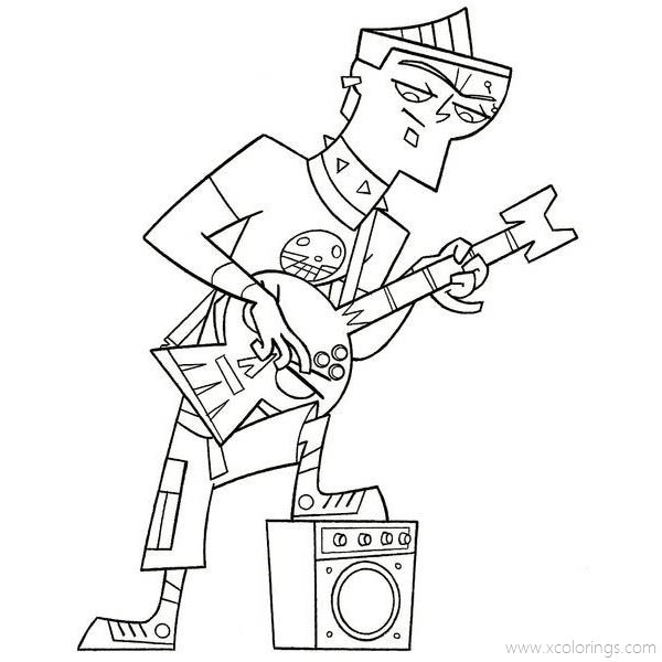 Free Total Drama Coloring Pages Duncan Lineart By TDI-Exile printable