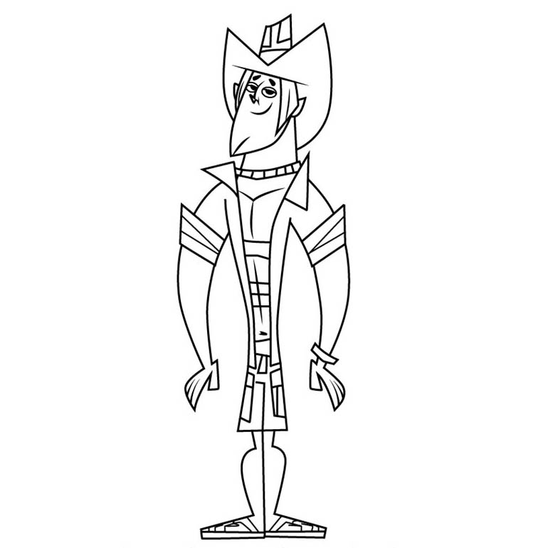Free Total Drama Coloring Pages Geoff printable