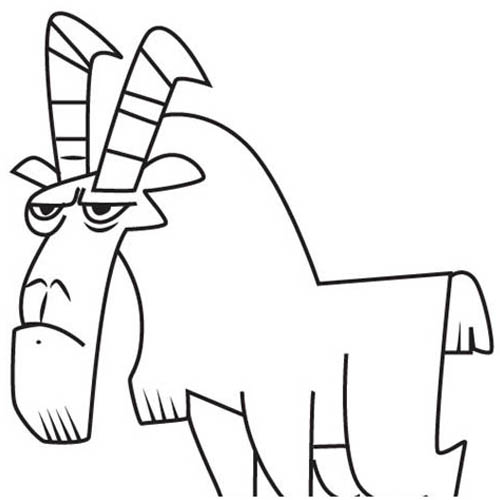 Free Total Drama Coloring Pages Goat printable