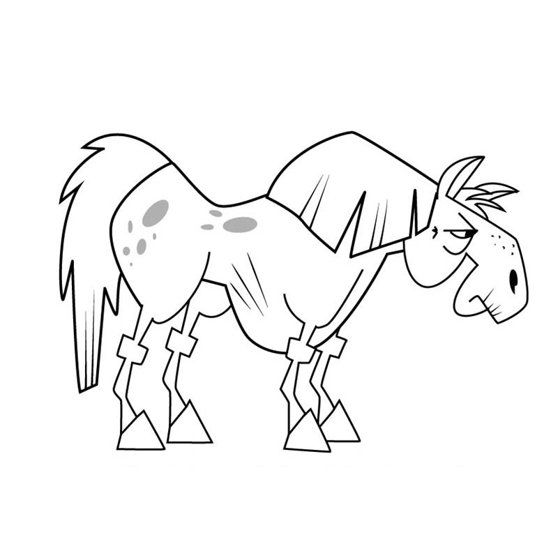 Free Total Drama Coloring Pages Horse printable