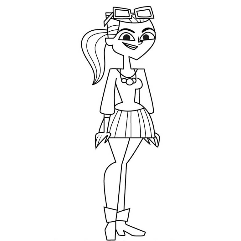 Free Total Drama Coloring Pages Jen printable