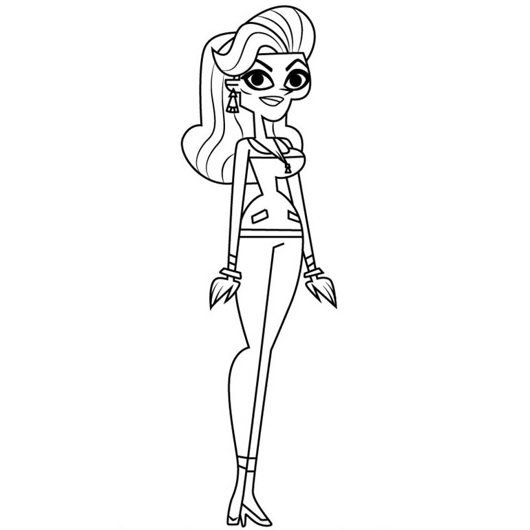 Free Total Drama Coloring Pages Kelly printable