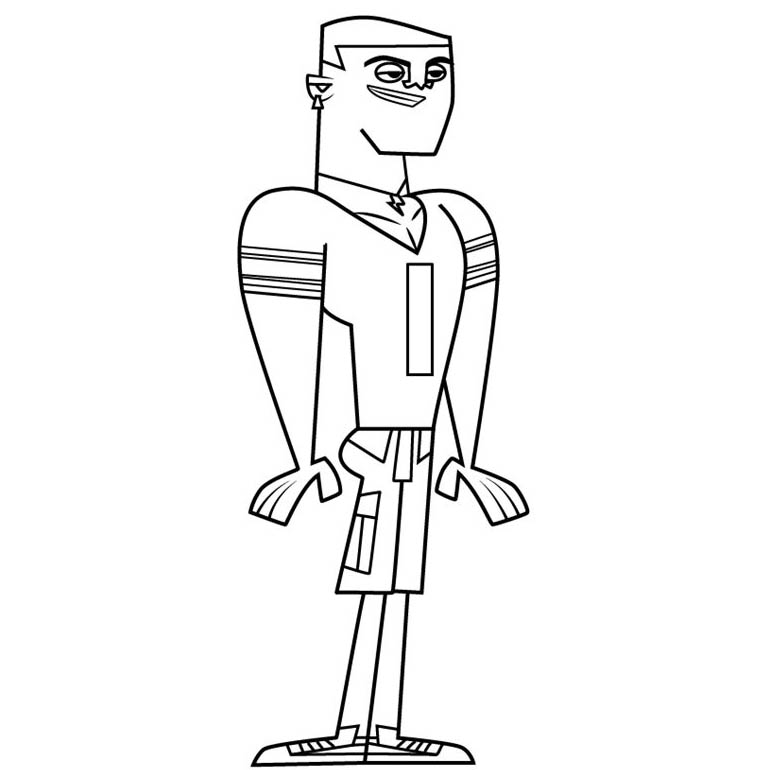 Free Total Drama Coloring Pages Lightning printable