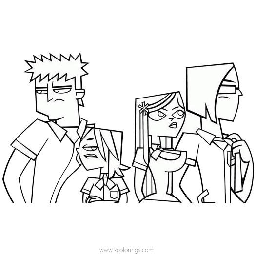 Free Total Drama Coloring Pages Lineart By Minako25 printable