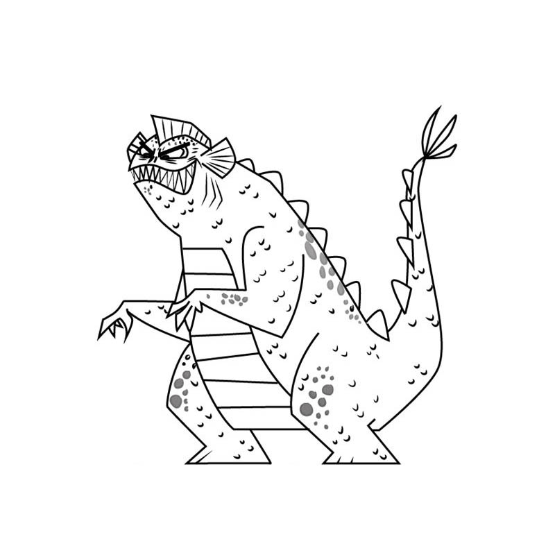 Free Total Drama Coloring Pages Monster printable