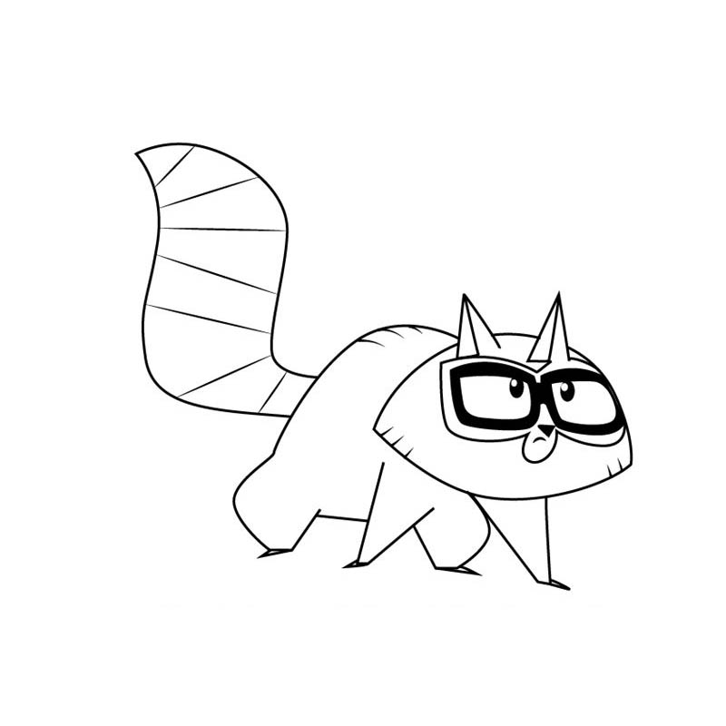 Free Total Drama Coloring Pages Raccoon printable