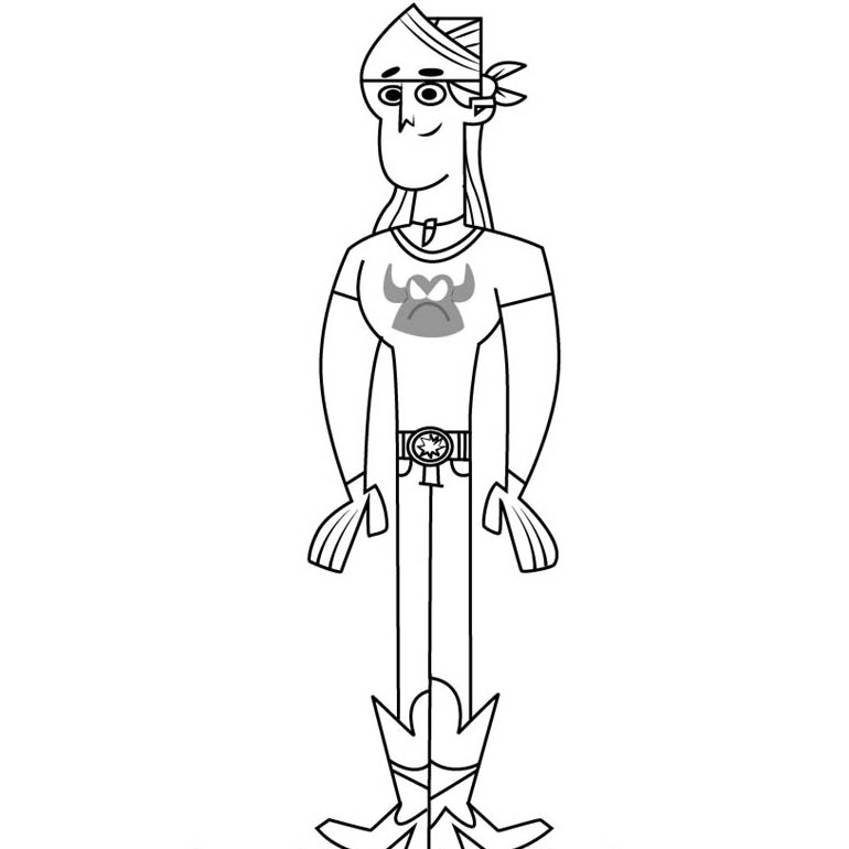 Free Total Drama Coloring Pages Rock printable
