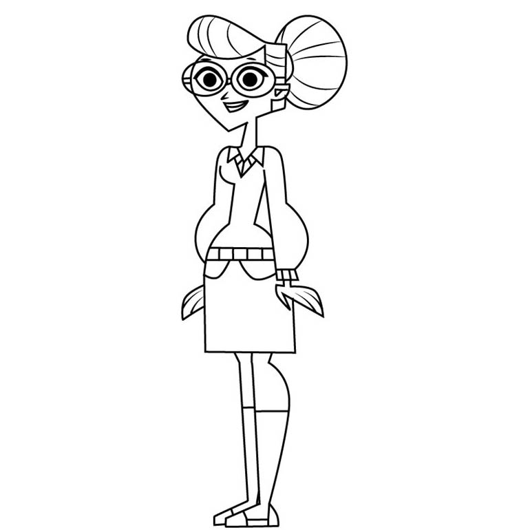 Free Total Drama Coloring Pages Scarlett printable