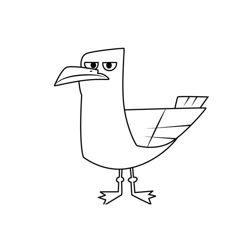Free Total Drama Coloring Pages Seagull printable