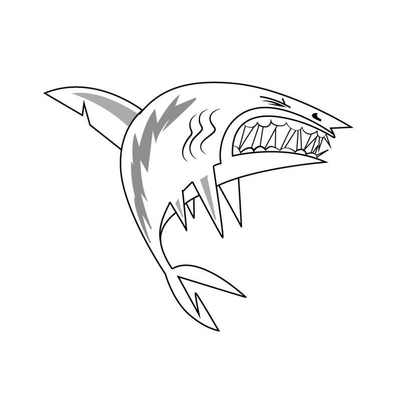 Free Total Drama Coloring Pages Shark printable