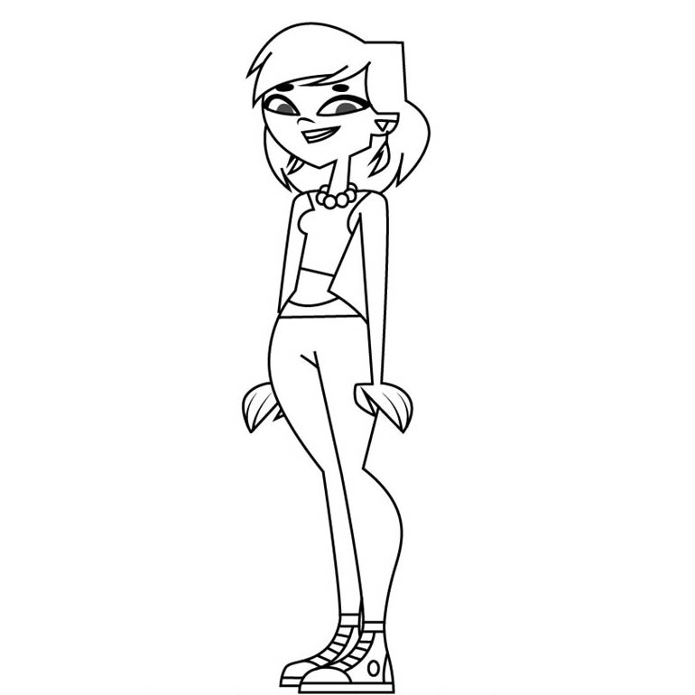Free Total Drama Coloring Pages Sky printable