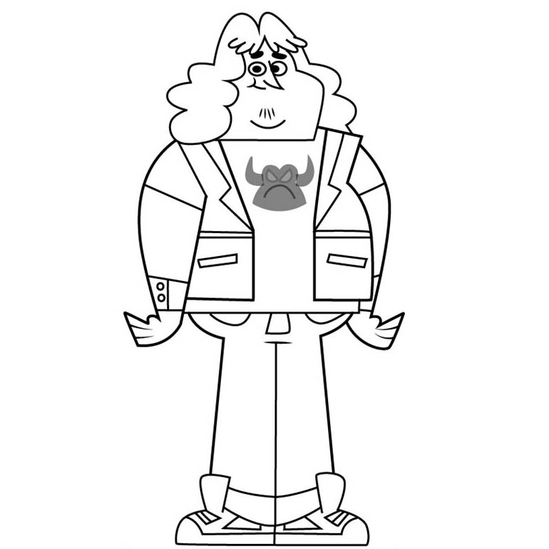 Free Total Drama Coloring Pages Spud printable