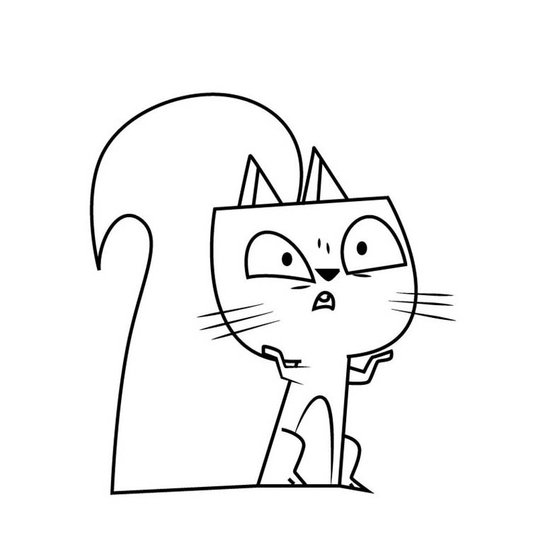 Free Total Drama Coloring Pages Squirrel printable