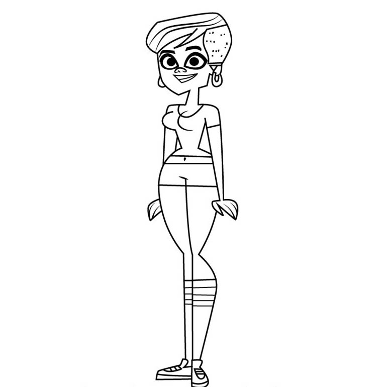 Free Total Drama Coloring Pages Stephanie printable
