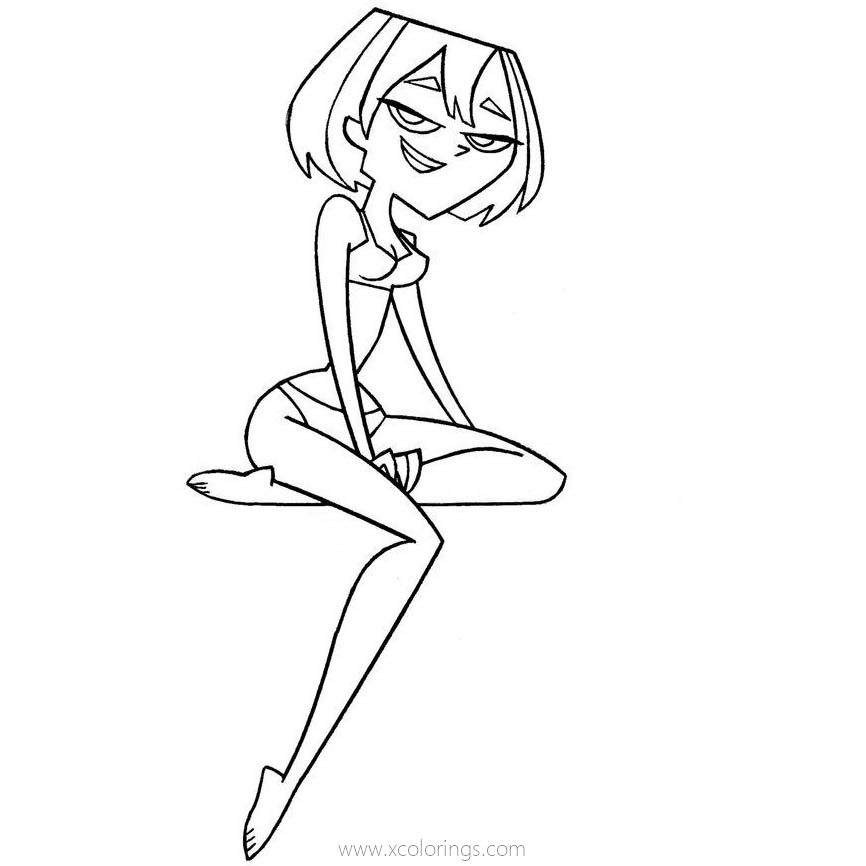 Free Total Drama Coloring Pages TDI Swimsuit Gwen By TDI-Exile printable