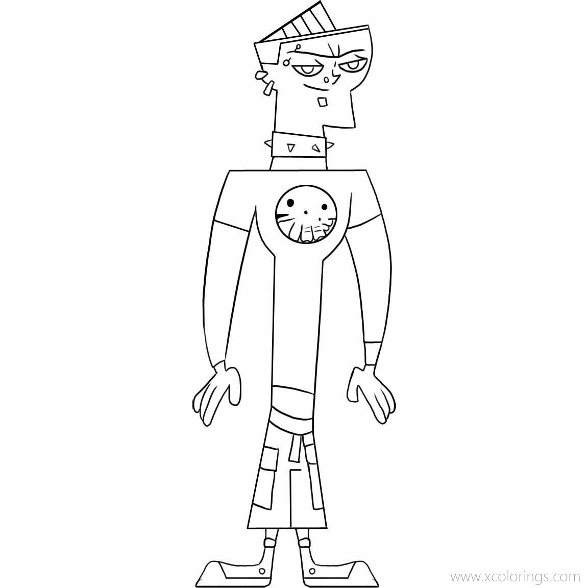 Free Total Drama Duncan Coloring Pages printable