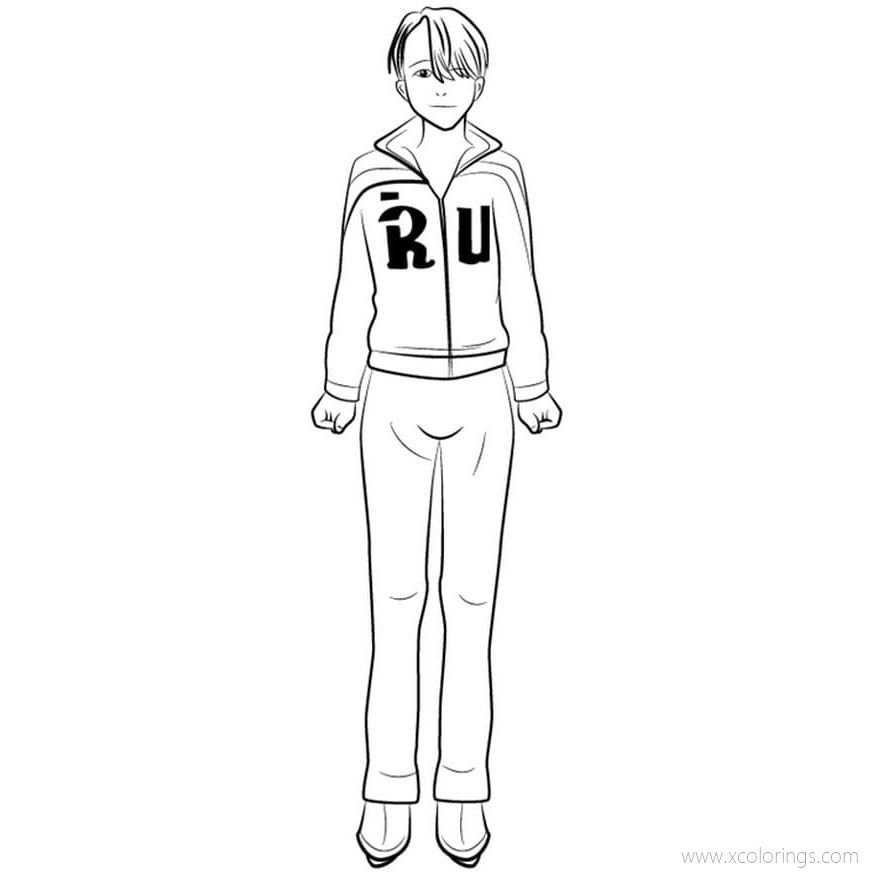 Free Yuri on Ice Character Victor Nikiforov Coloring Pages printable