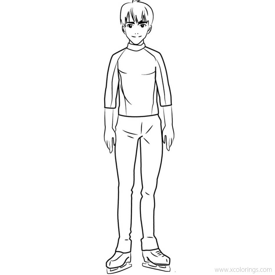 Free Yuri on Ice Coloring Pages Phichit Chulanont printable
