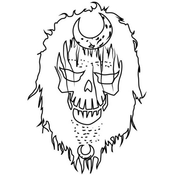 Suicide Squad Coloring Pages Harley Quinn Skull - XColorings.com