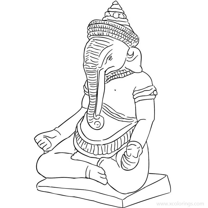 Free Bal Ganesha Coloring Pages printable