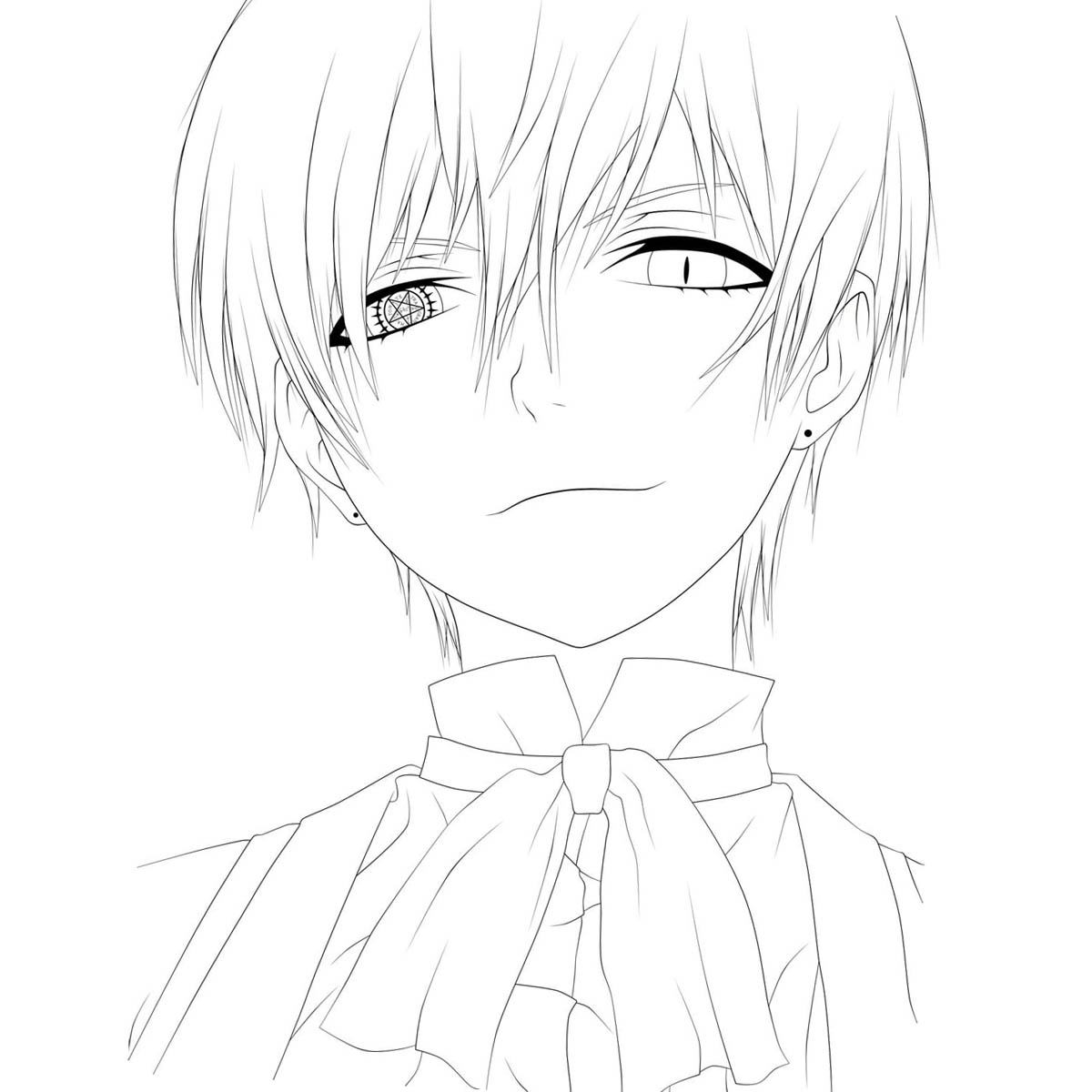 Free Black Butler Coloring Pages Ciel Phantomhive printable