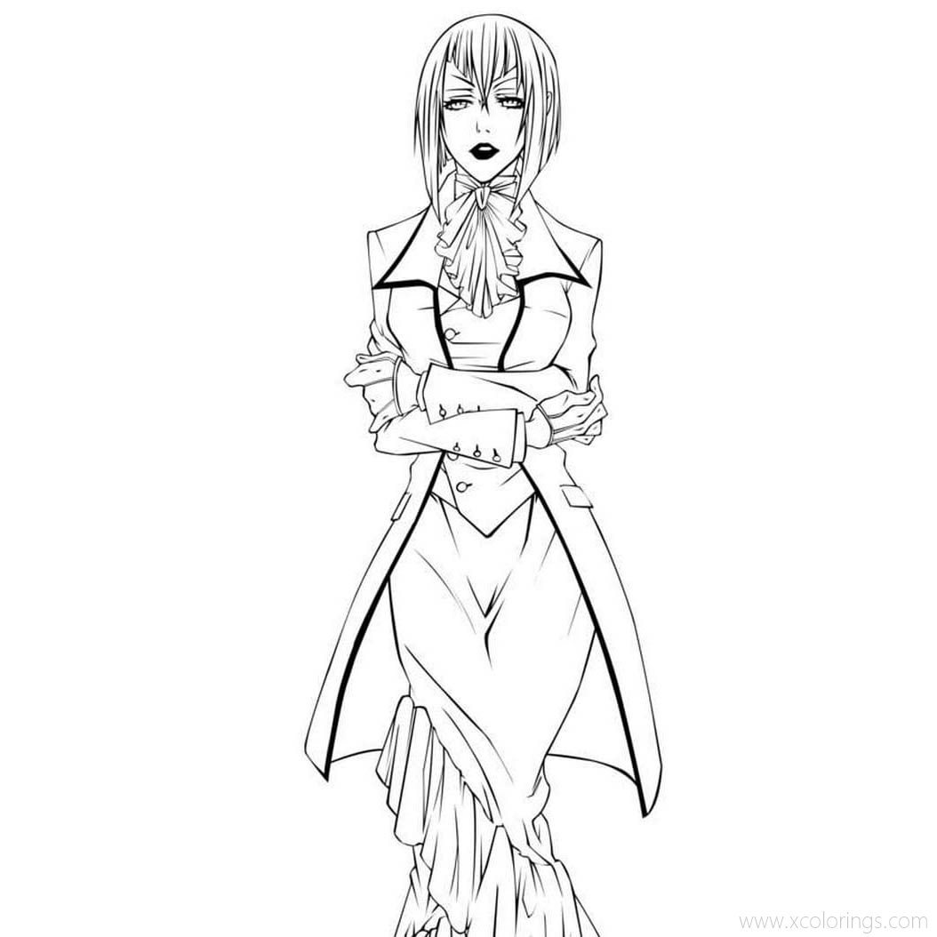 Free Black Butler Coloring Pages Madam Red printable