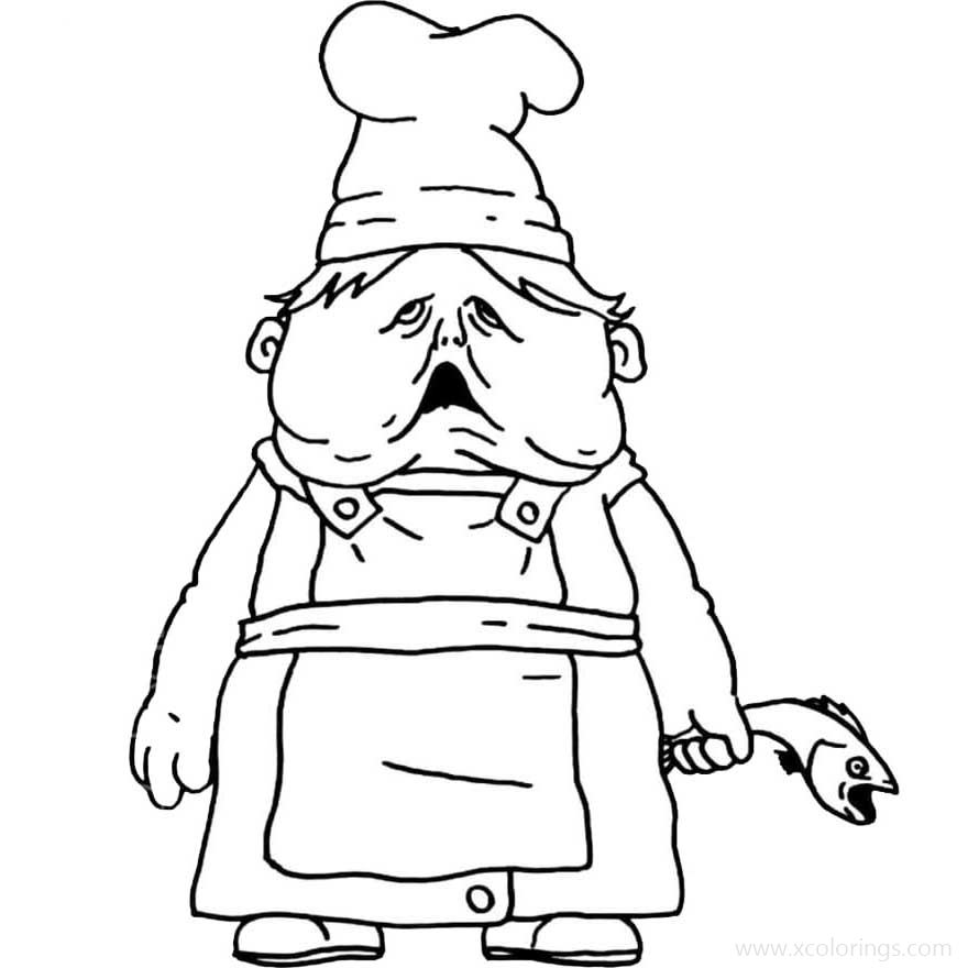 Free Chef from Little Nightmares Coloring Pages printable