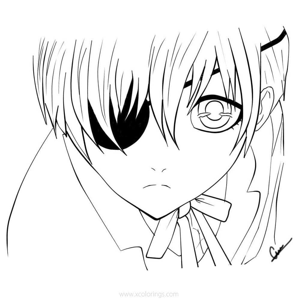 Free Ciel Phantomhive from Black Butler Coloring Pages printable