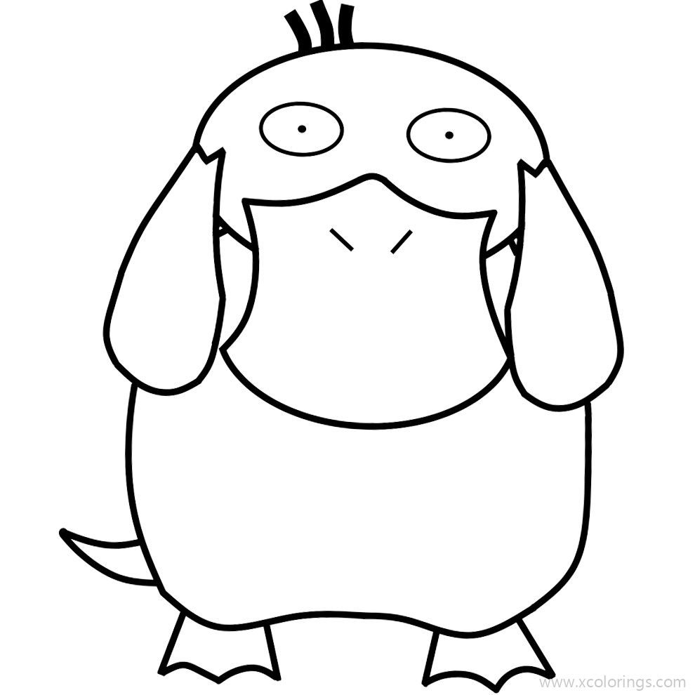 Free Cute Psyduck Pokemon Coloring Pages printable