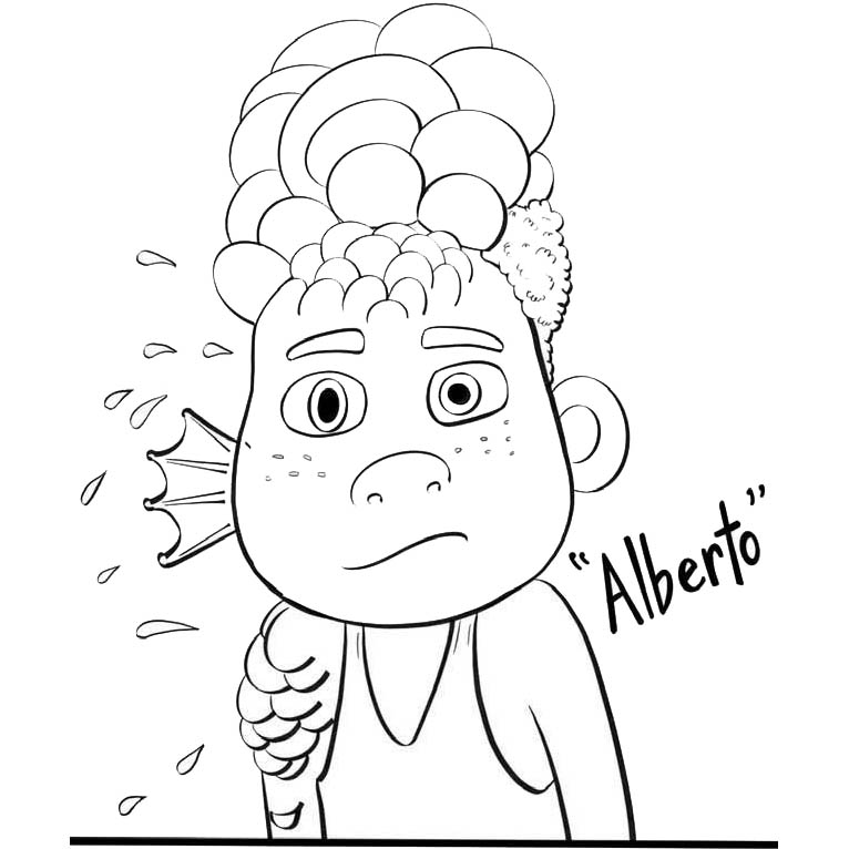 Disney Pixar Luca Coloring Pages Alberto - XColorings.com