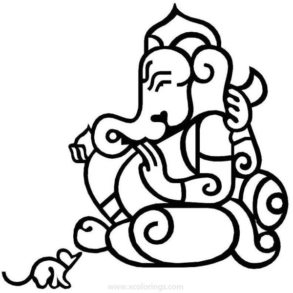 How to Draw Ganesh Coloring Pages - XColorings.com
