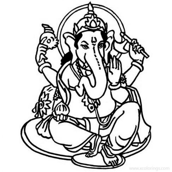 Bal Ganesha Coloring Pages Printable - XColorings.com