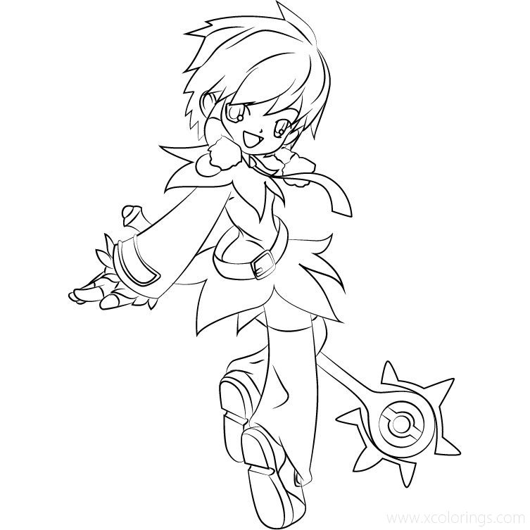 Free Elsword Coloring Pages Aisha printable