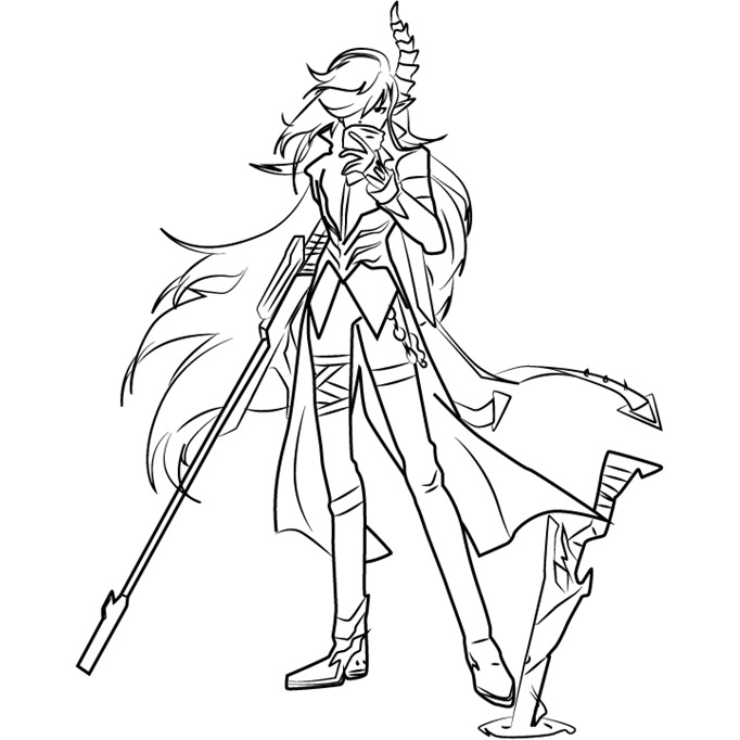 add elsword coloring page Elsword lineart